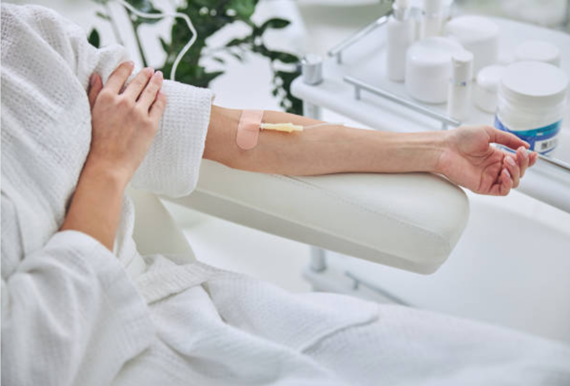 Service being provided in a spa